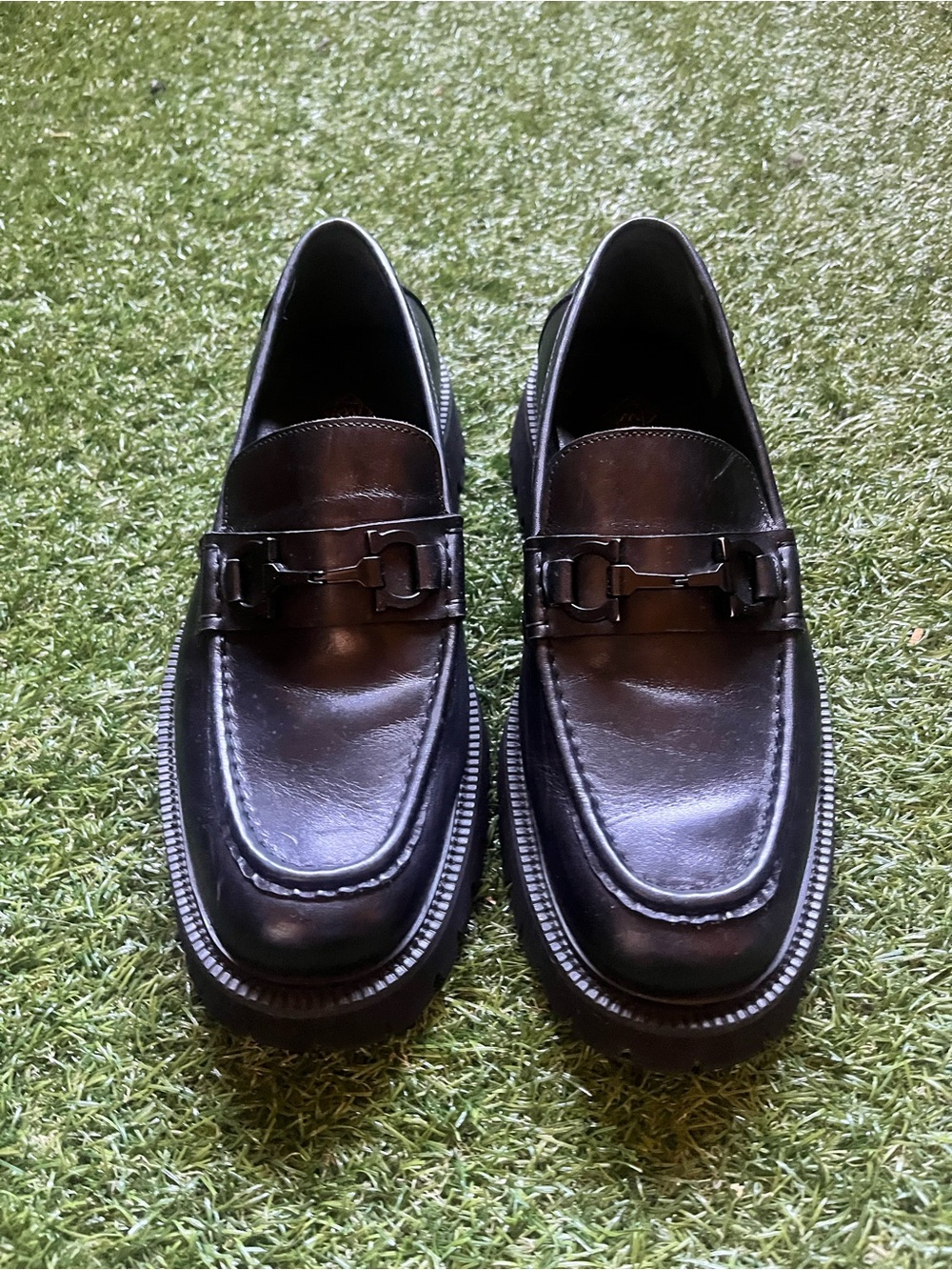 Classic Men's Black Leather Bit Loafers